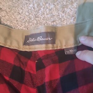 Eddie Bauer Red Plaid Bottoms
